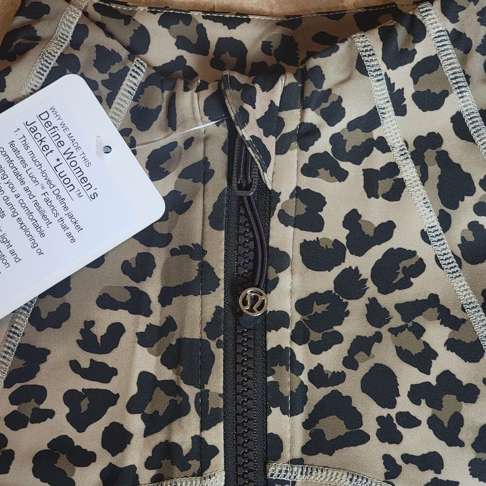 Lululemon Sz 10 Animal Print Defined Jacket Shorts Brown Leopard Set Activewear - Picture 4 of 16